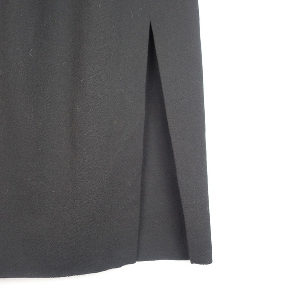 Vintage Chloe Black Small Slit Skirt w/ Elastic Waist Made In France, Size 22 in - Picture 2 of 5